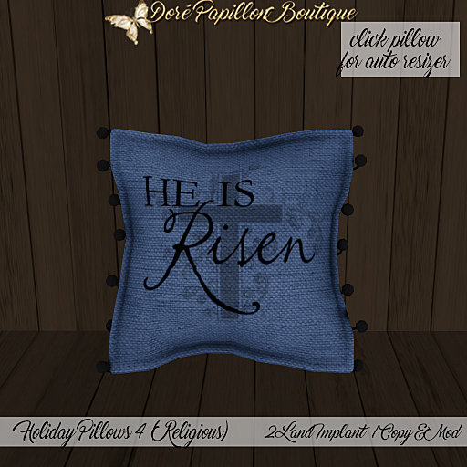 DPB Holiday Pillows 4 Religious Tweed - He Is Risen