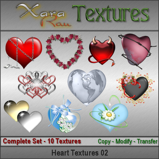 XR Textures - Hearts 02 by Xara Rau