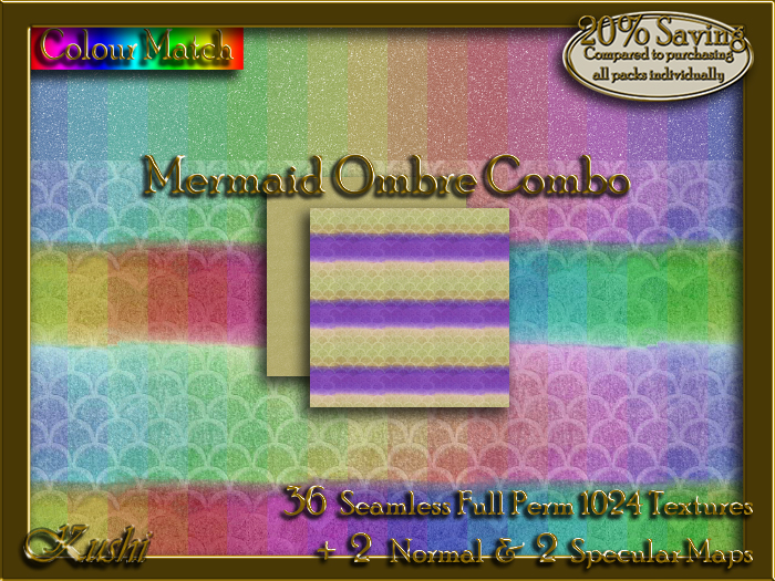 Mermaid Ombre Combo Seamless Texture Set