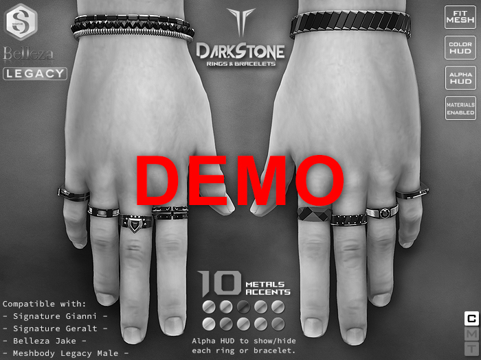 **RE** {DEMO} DarkStone Bracelets & Rings Set BOX