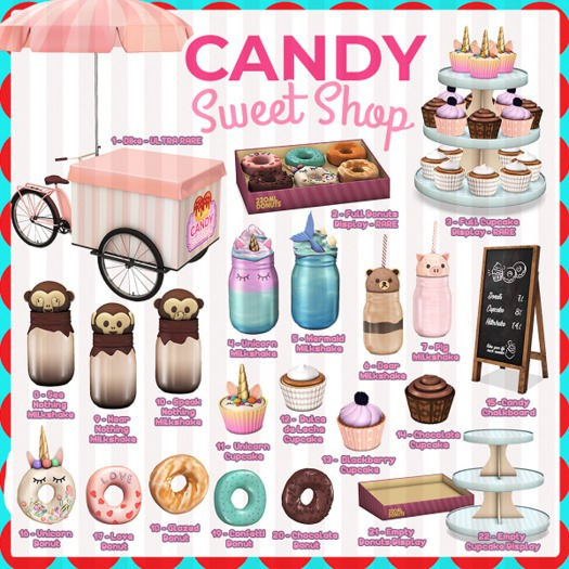 220ML - Candy Sweet Shop - Full Donuts Display RARE
