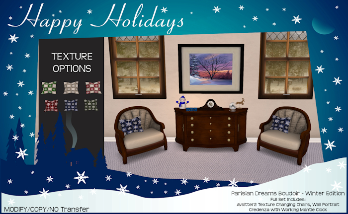 PD Winter Boudoir Set - SITTING ROOM - PG