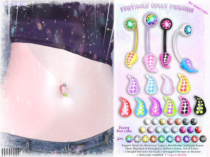 [ bubble ] Tentacle Belly Piercing