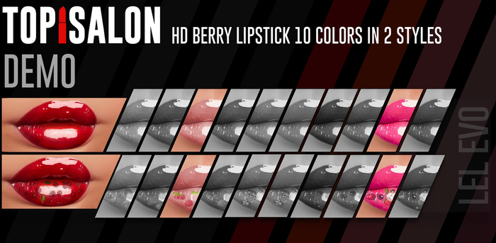 TOP1SALON - HD BERRY LIPSTICK (Lelutka Evolution) DEMO