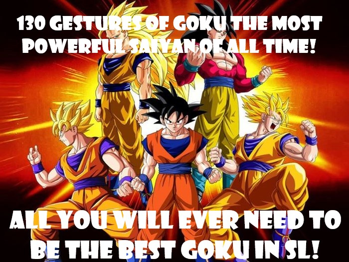 GOKU. 130 BOXED GESTURES ROLE PLAY READY.