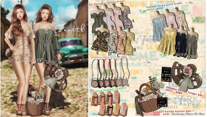 =Zenith=Summer Off Shoulder Ruffle Dress (C) Maitreya