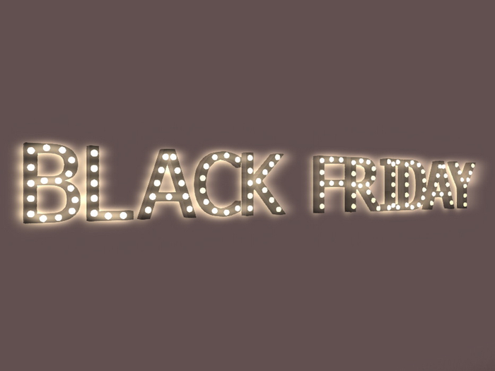 [Px] "BLACK FRIDAY" Illuminated Light Bulbs Sign