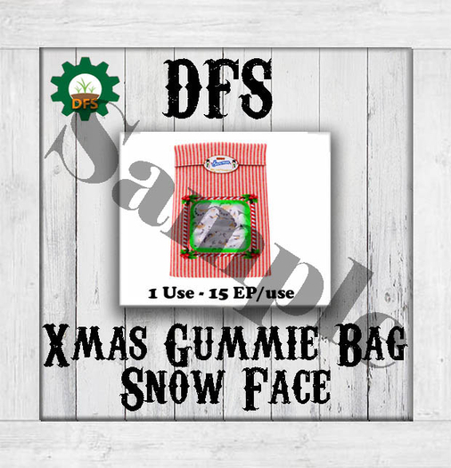 THF WHITE DFS Xmas Gummie Bag - Snow face