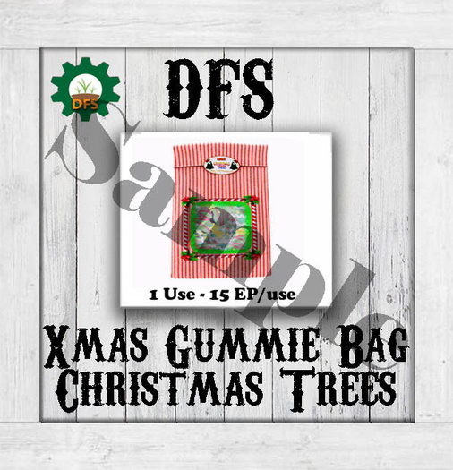 THF WHITE DFS Xmas Gummie Bag - Christmas Trees
