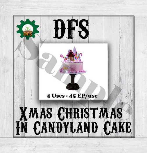 THF WHITE DFS Xmas Christmas In Candyland Cake