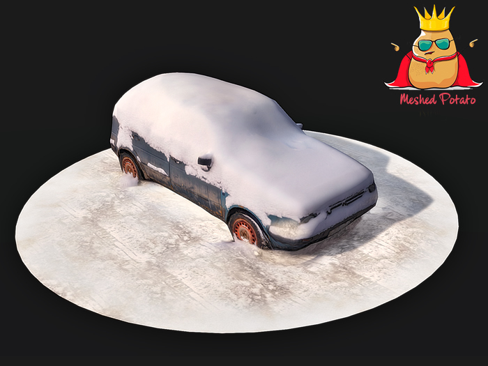Meshed Potato - Abandoned Car with Snow (add to unpack)