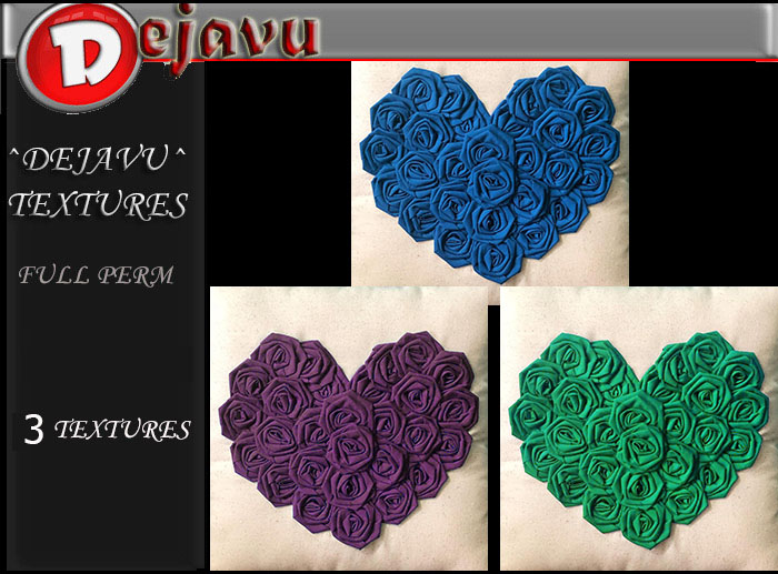^Dejavu^ Full Perm  Pillow Roses Texture 02