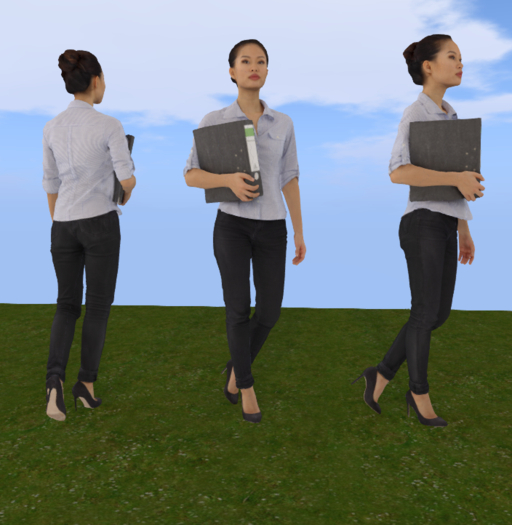 office woman copy modify 4 prim