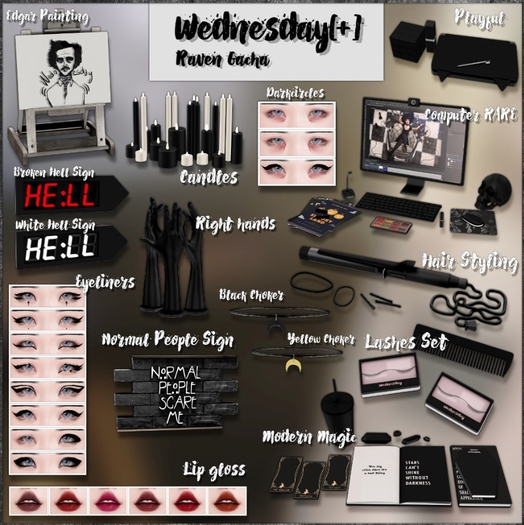 Wednesday[+] ~ Raven ~ Lashes Set - COMMON