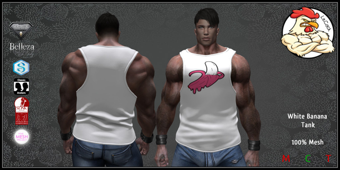 LeCock - White Banana Tank