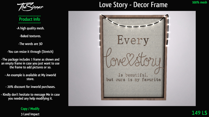 Love Story - Decorative Frame