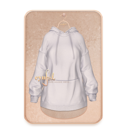 Cynful Rude Girl Hoodie Dress - White