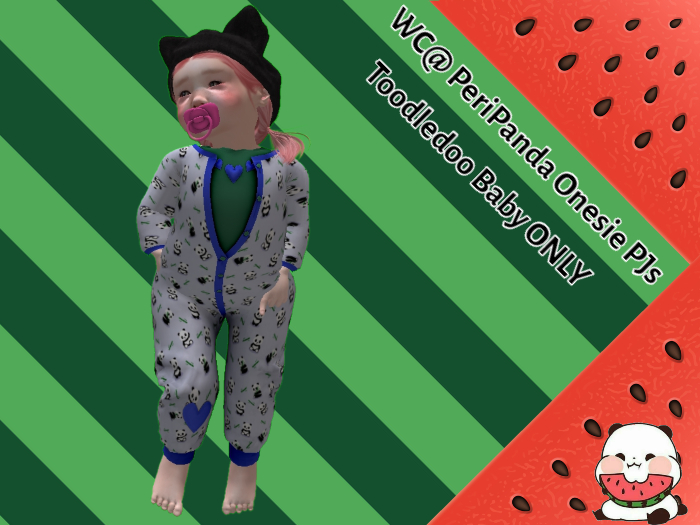 WC@ TD Peri Panda Onesie PJs