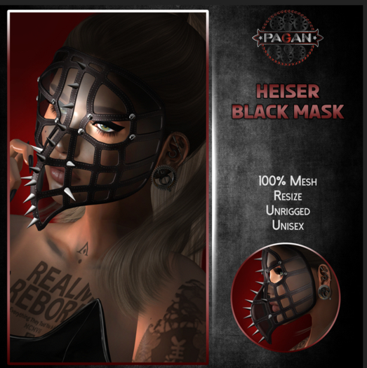 [Pagan] Heiser Mask Black