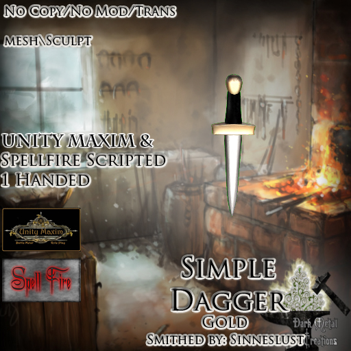 Kentavros Goods: Simple Dagger-Gold (Boxed)