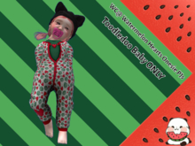 WC@ TD Watermelon Hearts Onesie PJs