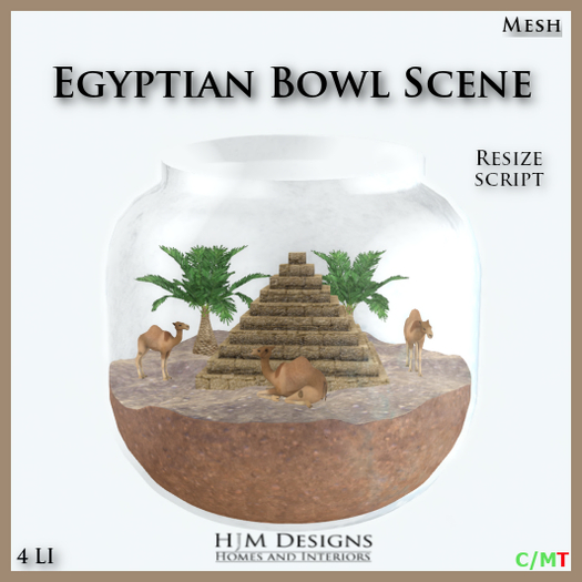 Egyptian Bowl Scene Boxed