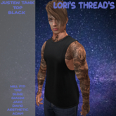 [L.T] Justen Tank Top - Black (ADD ME)