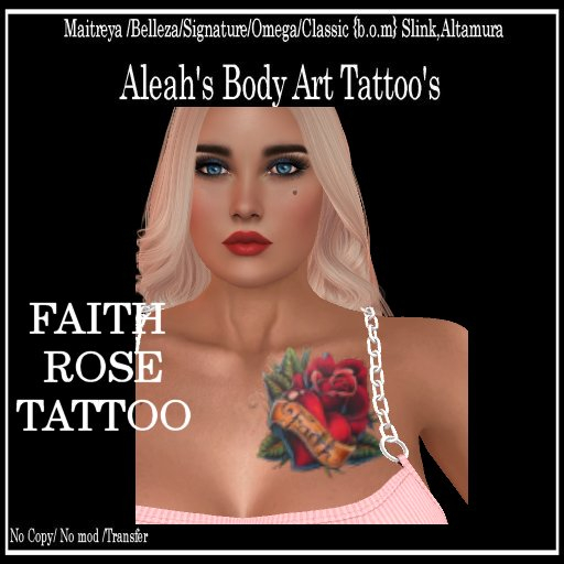FAITHROSE CHEST TATTOO