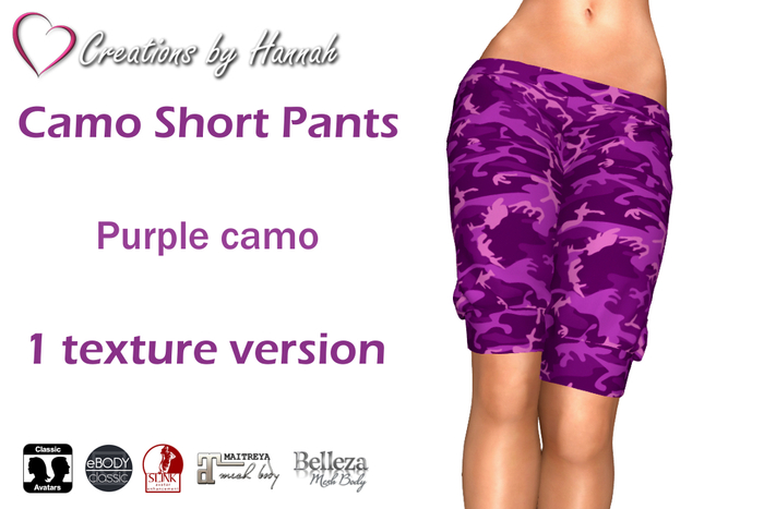 [CBH] Camo Short Pants - Purple