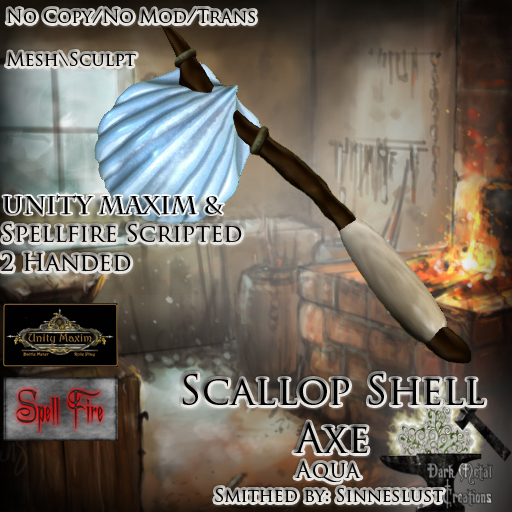 Kentavros Goods: Scallop Shell Axe-Aqua (Boxed)