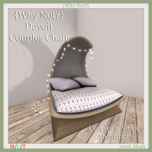 {Why Not?} Davoit Couples Chair-Boxed