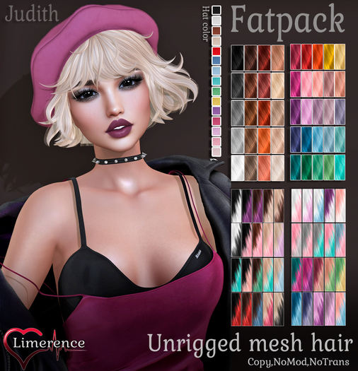 {Limerence} Judith hair-Fatpack(Mod)