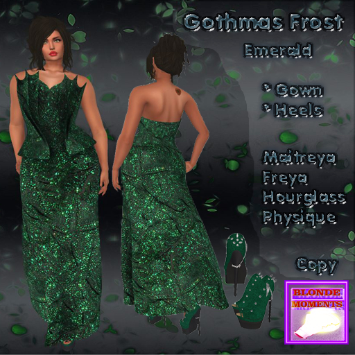 BloMo Gothmas Frost Gown Emerald