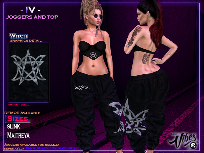 INDIGO VIBES  ~ {- IV -JOGGERS & TOP} WITCH