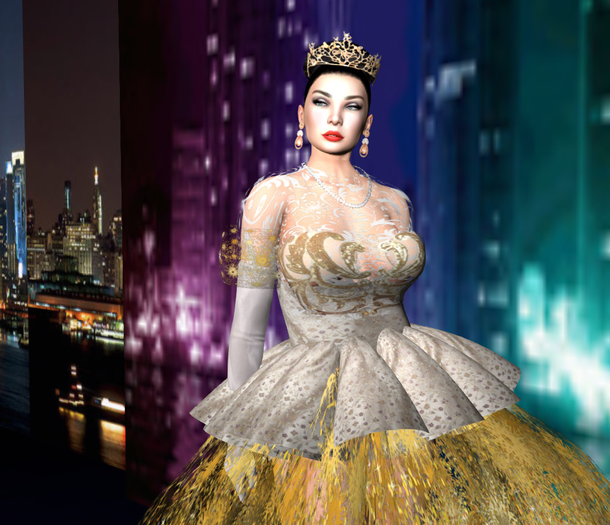 Adl Alta Moda Gold Dress Pam  model