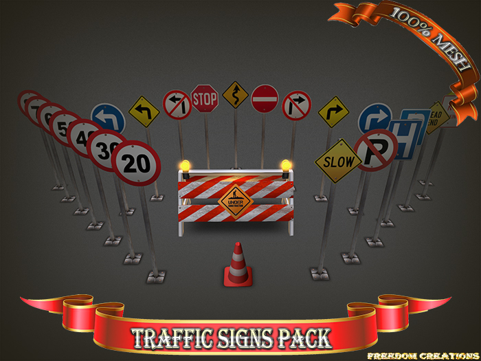 Traffic signs pack(ADD)(HUD)-Freedom creations