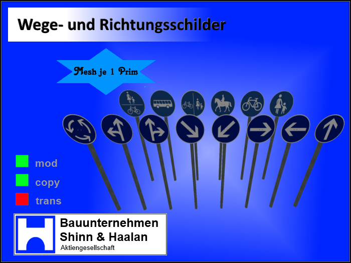 BSH Wege- und Richtungsschilder