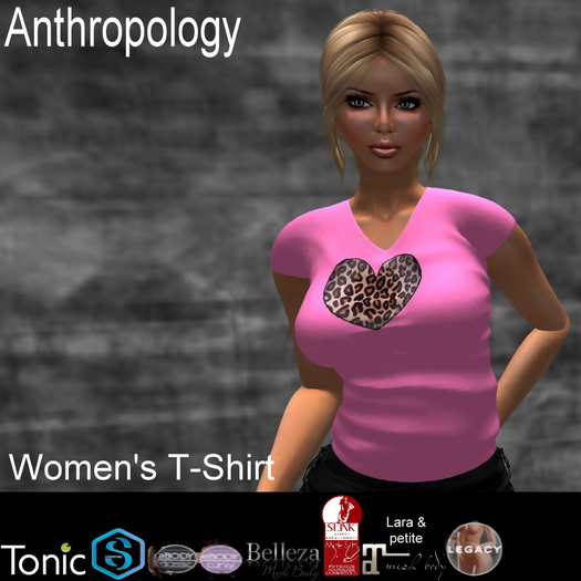 Leopard Heart  Women's T-Shirt (WHT)