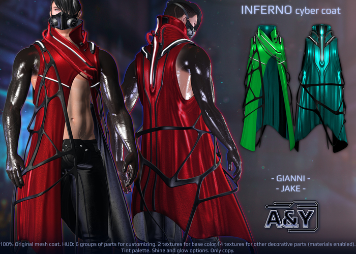 A&Y Inferno Cyber Coat - Green