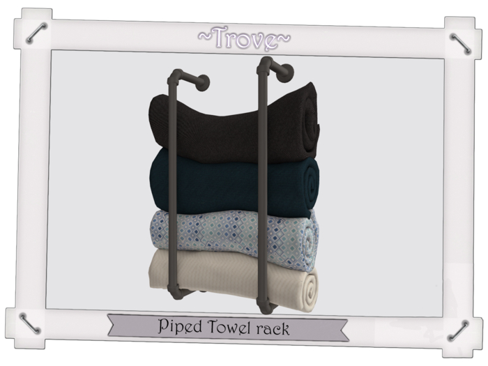 ~Trove~ Piped Towel rack Silver