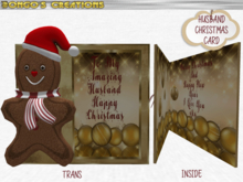 BMC1061 TO MY AMAZING HUSBAND - GINGERBREAD MAN CARD.