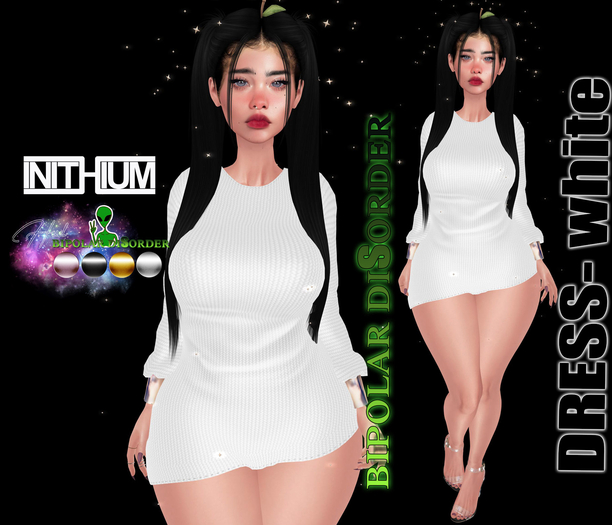 Bipolar Disorder- DRESS-White- KUPRA