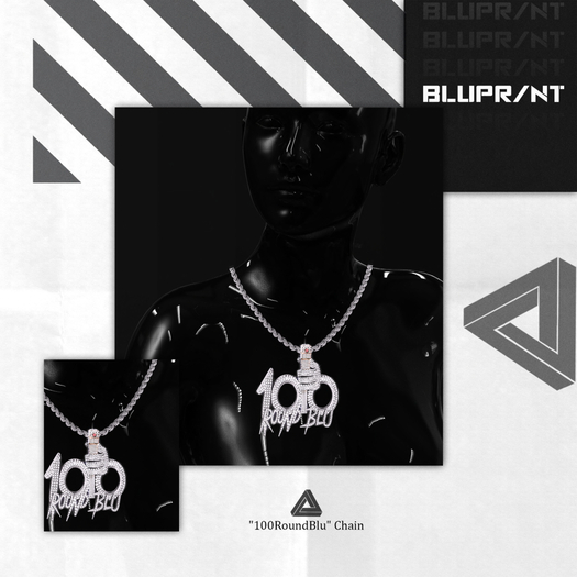 Blupr/nt - "100RoundBlu" Necklace 
