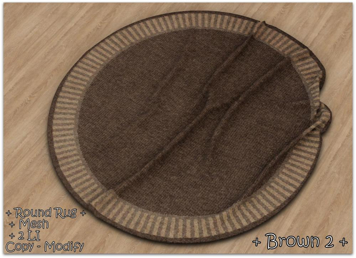 || When I'm Bored || Round Mesh Rug || Brown 2 || 2 LI