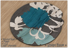 || When I'm Bored || Round Mesh Rug || Splat Blue || 2 LI