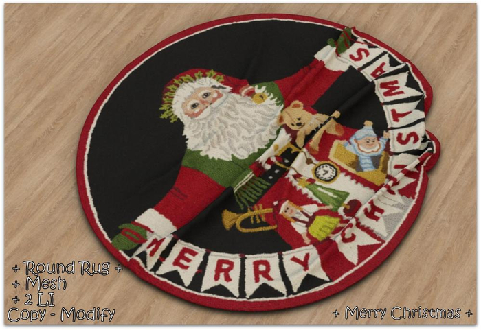 WIB - Round Mesh Rug - Marry Christmas