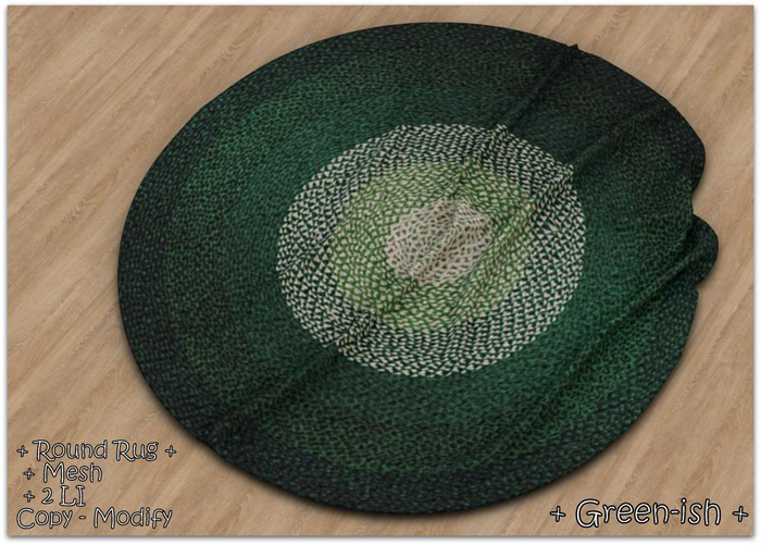 WIB - Round Mesh Rug - Green-ish