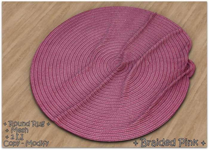 WIB - Round Mesh Rug - Braided Pink