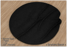 || When I'm Bored || Round Mesh Rug || Braided Black || 2 LI