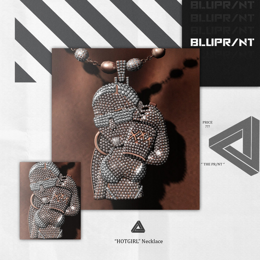 Blupr/nt - "HOTGIRL" Necklace - ROSEGOLD -